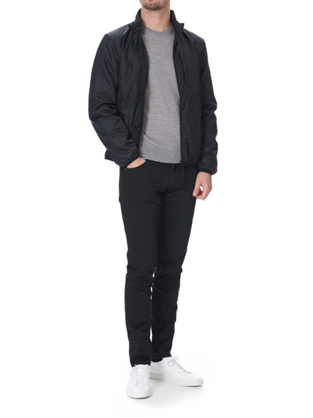 JOHAN J. LINDEBERG Jay Jet Set Black Coated Stretch Low Rise Slim Jeans, Size 31